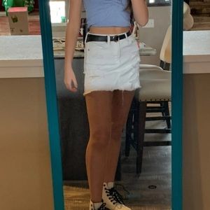 White American Eagle Jean Skirt